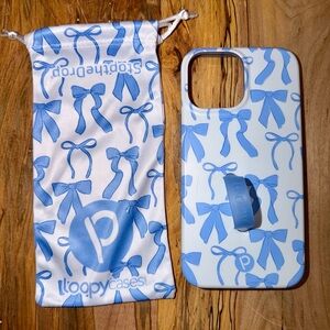 Loopy Case ~ Blue Bow iPhone Cover for 13 Pro Max & 12 Pro Max
